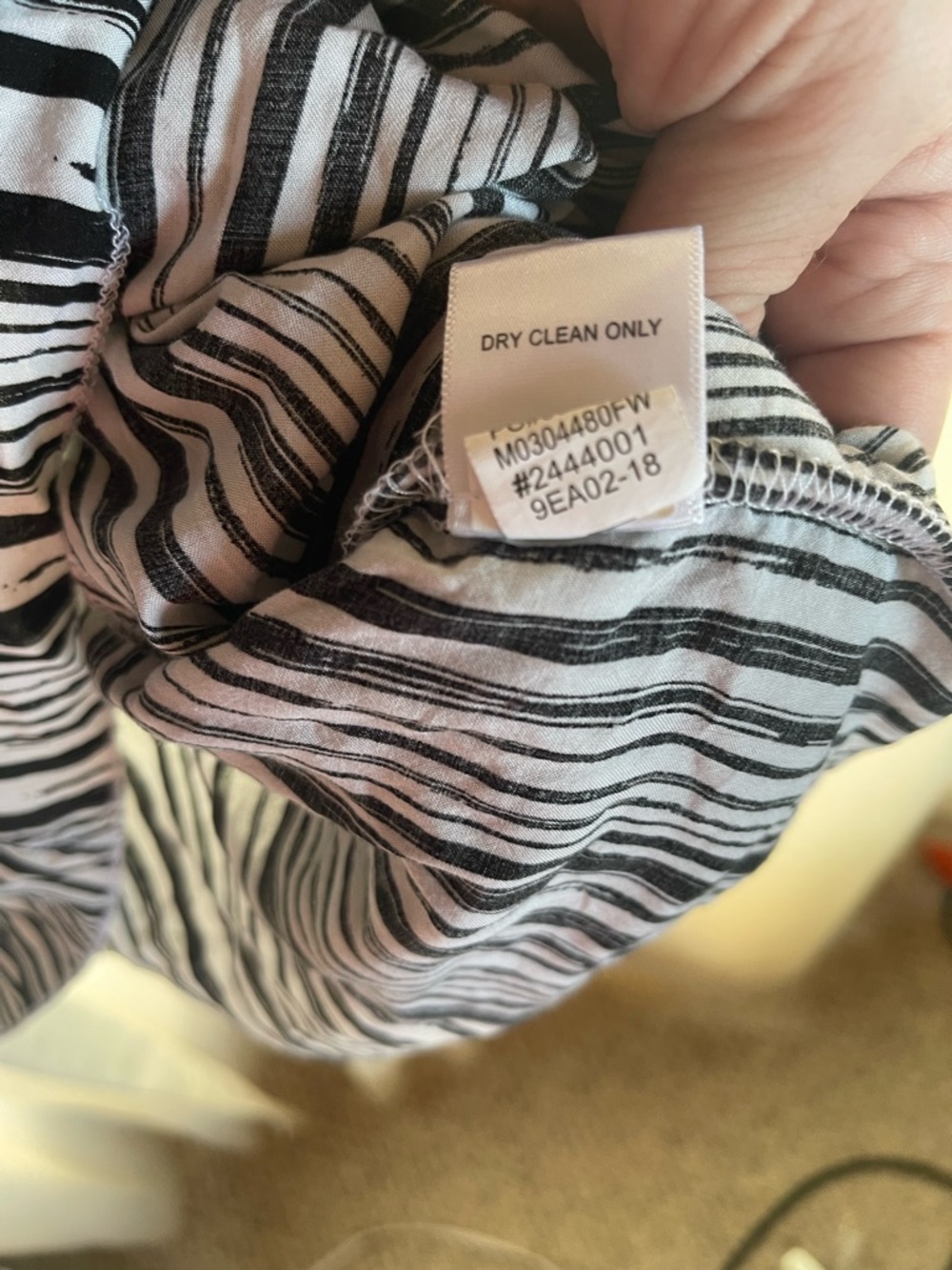 Fever Black and White Striped Ruffle Sleeve Blouse - Picture 5 of 5